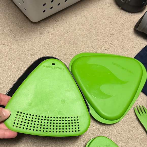 Green Camping Cook Set - Triangle Stackable Kit - Picture 4 of 8